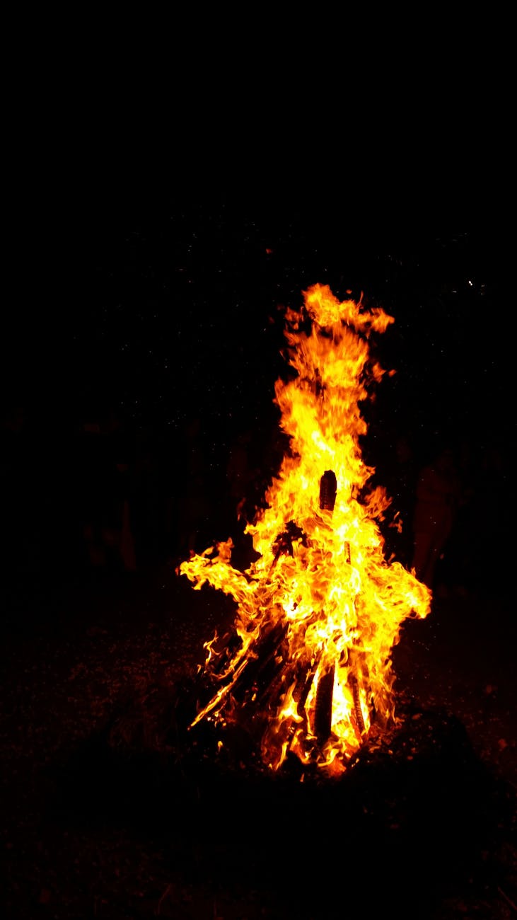 bonfire during nighttime